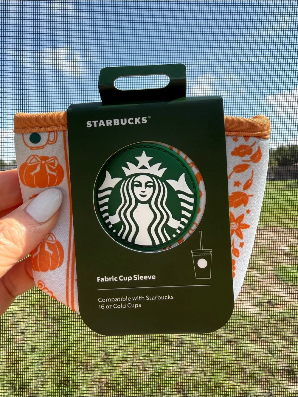 NWT-Disney X Starbucks 2026 Fall Collab Fabric Cup Sleeve
